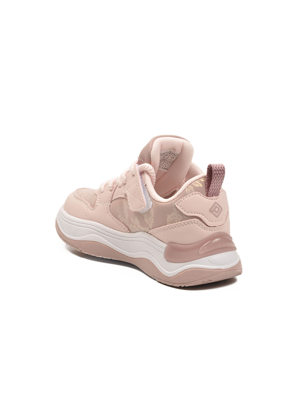 Pembe Pudra Bağcıklı Hafif Esnek Kız Çocuk Spor Ayakkabı 1990 F-3