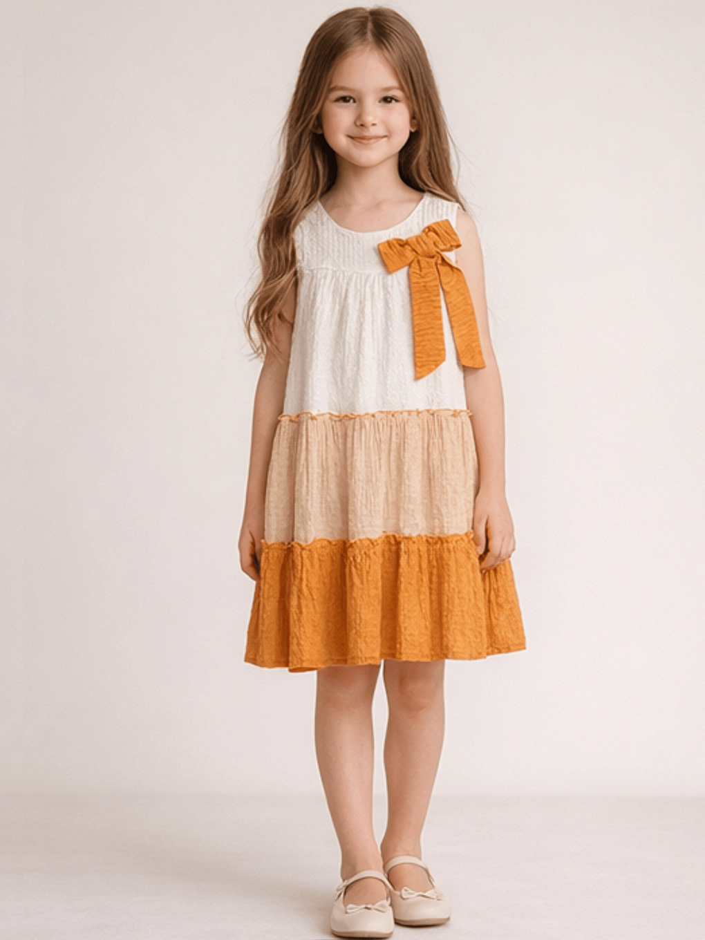 Lila Bisiklet Yaka Kız Çocuk Elbise