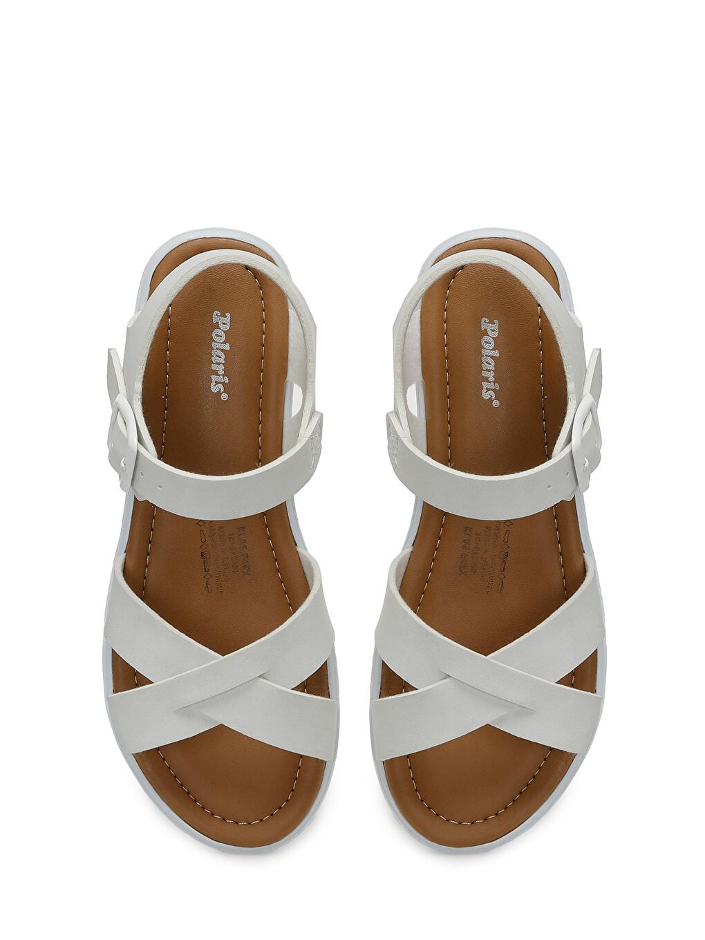 KLAS.F4FX Beyaz Kız Çocuk Sandalet-3
