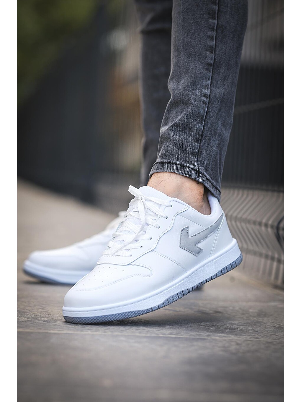 Gri Creed Kalın Taban Erkek Sneaker