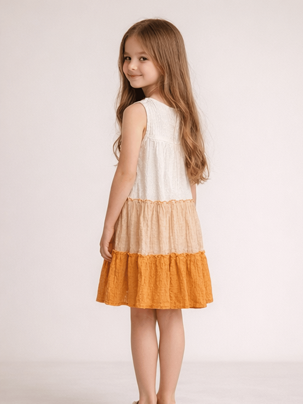 Lila Bisiklet Yaka Kız Çocuk Elbise-3