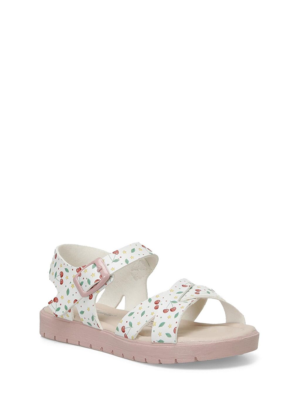 DUBNO.P4FX Beyaz Kız Çocuk Sandalet-1