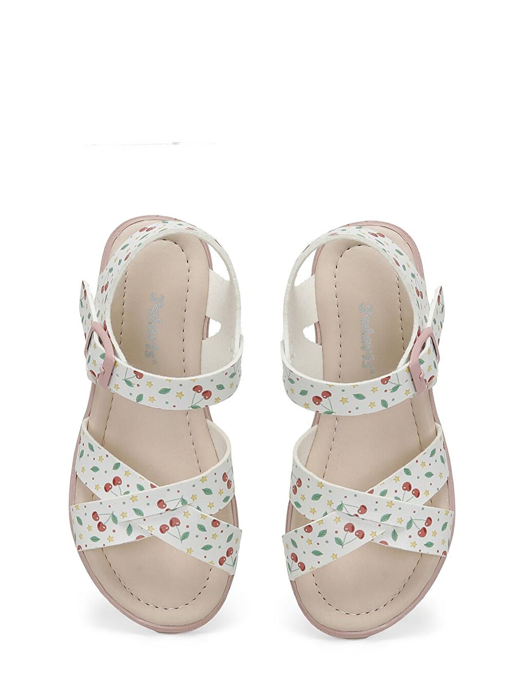 DUBNO.P4FX Beyaz Kız Çocuk Sandalet-3