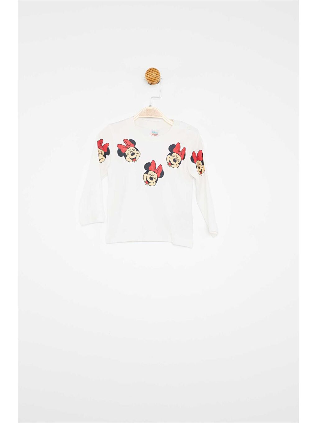 Lacivert Minnie Mouse Lisanslı Kız Bebek Salopet Takım 21208-1