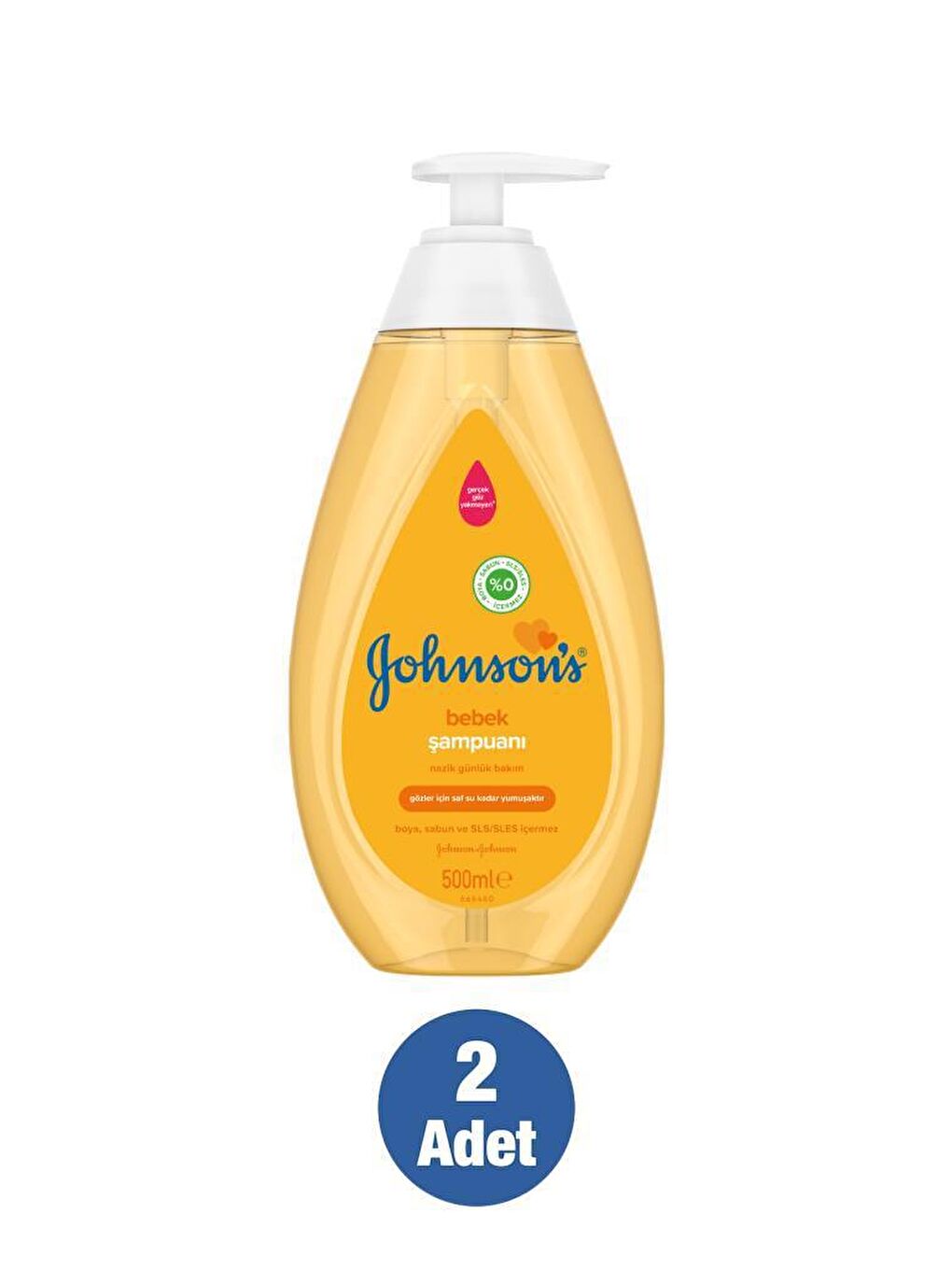 JOHNSON'S Renksiz Bebek Şampuanı 500 ml x2 - 1