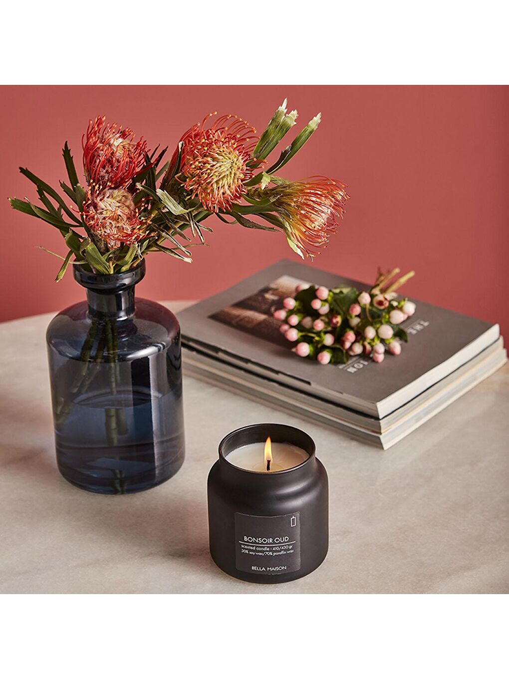Bonsoir Oud Kavanoz Mum Siyah-4