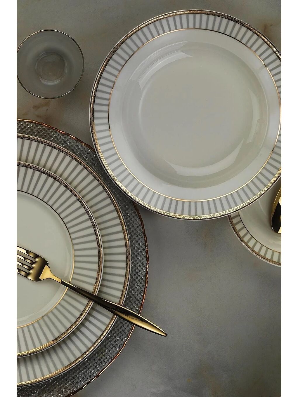 Beyaz Bone Kalipso Yemek Takımı 24 Parça 6 Kişilik BNKL24Y243012156