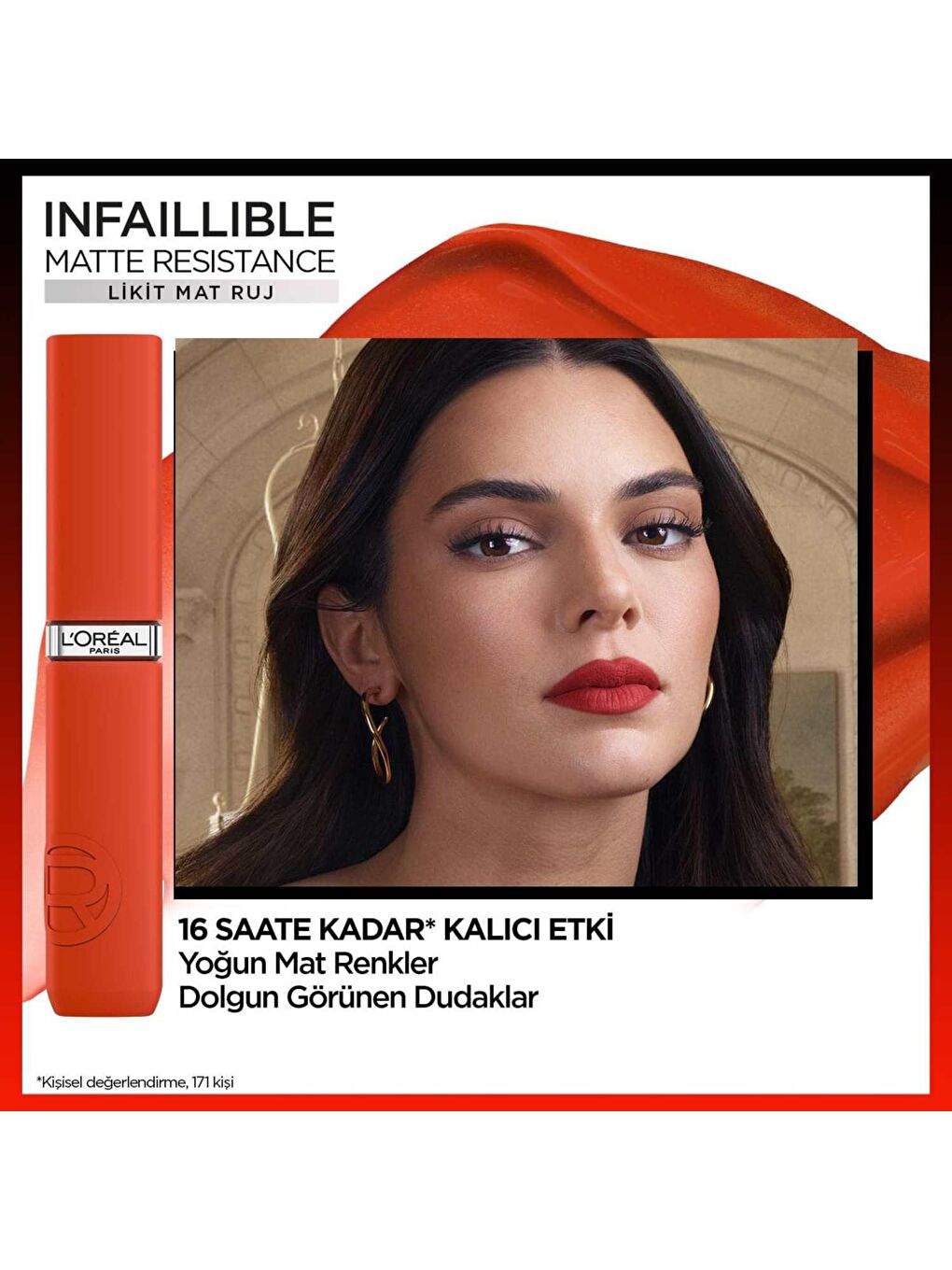 L'Oreal Paris Kırmızı Infaillible Matte Resistance Likit Mat Ruj - 430 A-Lister - 2