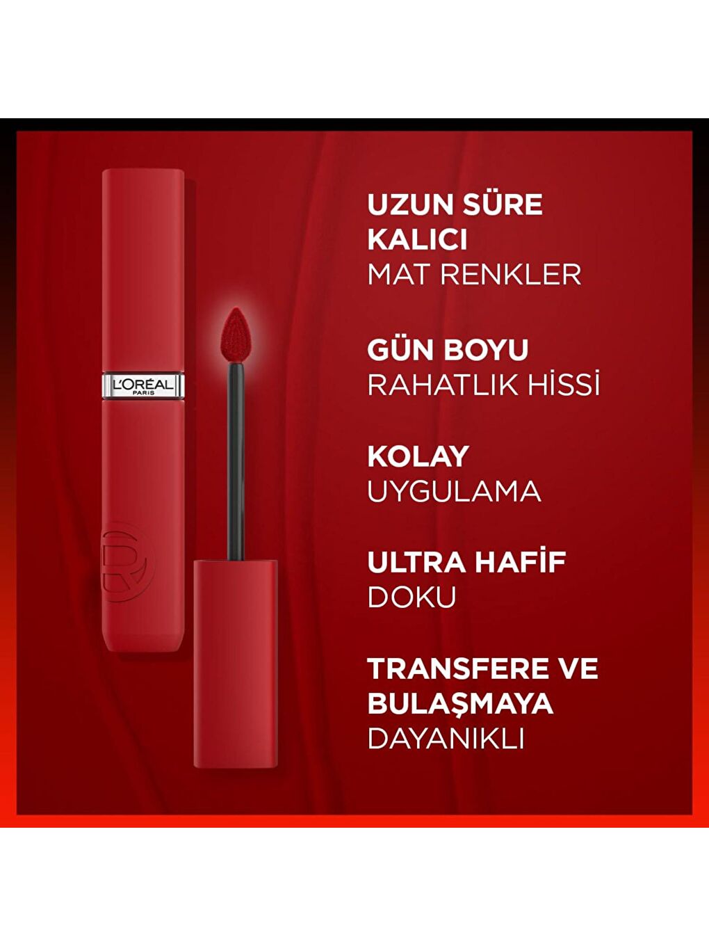 L'Oreal Paris Kırmızı Infaillible Matte Resistance Likit Mat Ruj - 430 A-Lister - 4