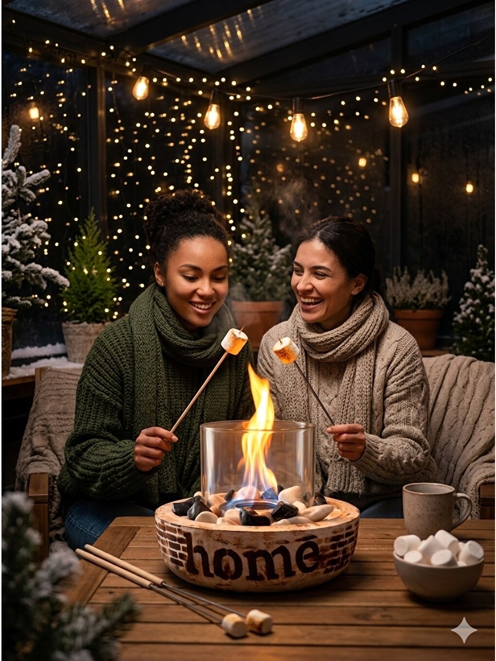 Home-200c Cam Hazneli Masa Şömine Ateş Çukuru (500ml Bioetanol+hazne+söndürme Kapağı)-4