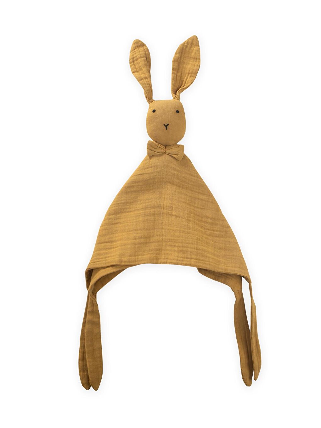 Tavşan Müslin Uyku Arkadaşı (Yıkanmıştır) 40X40 Cm Hardal Sarı-1