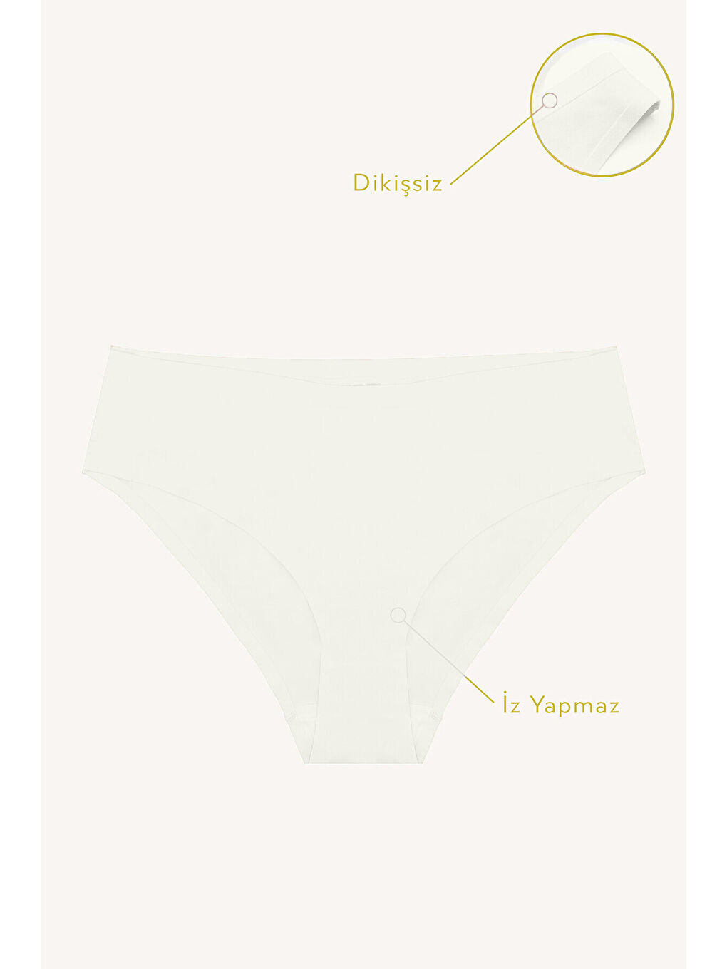 Ekru Cushy İz Yapmaz Külot