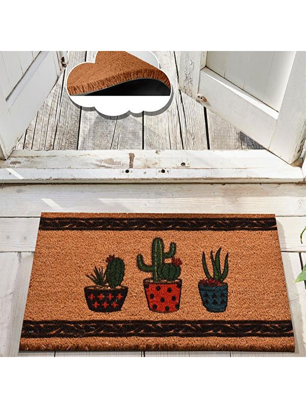 Bej Koko Kapı Paspası - Kaktüs