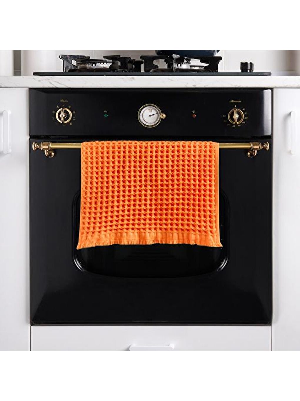 Soft Waffle Mutfak Havlusu - Turuncu - 30x45 cm