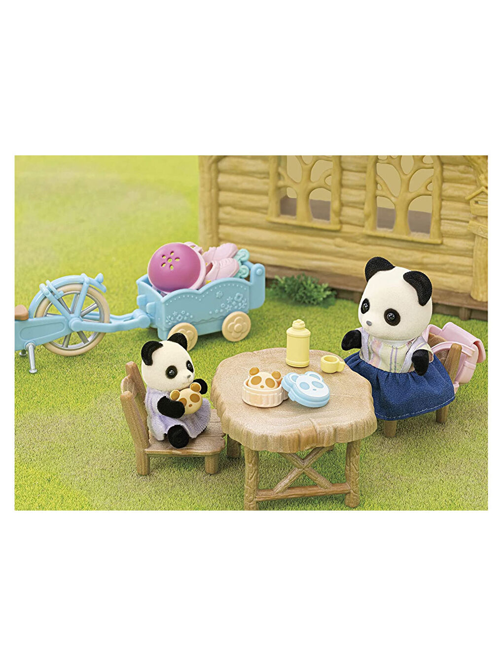 Sylvanian Families Renksiz Bisiklet ve Paten Seti -Panda Kız- 5652 - 1