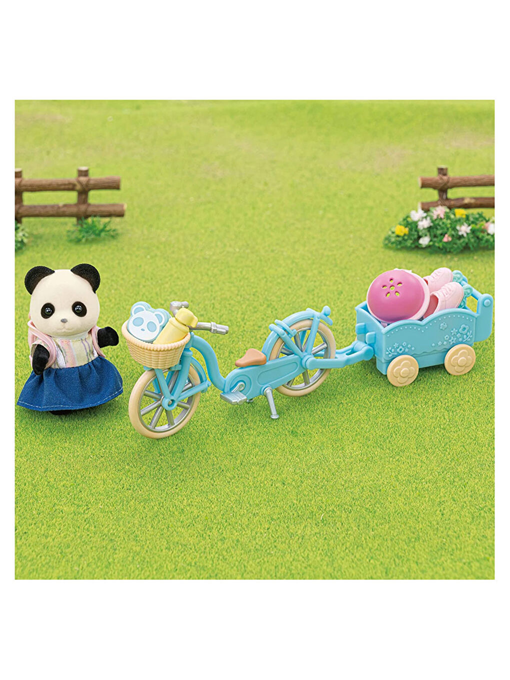 Sylvanian Families Renksiz Bisiklet ve Paten Seti -Panda Kız- 5652 - 6