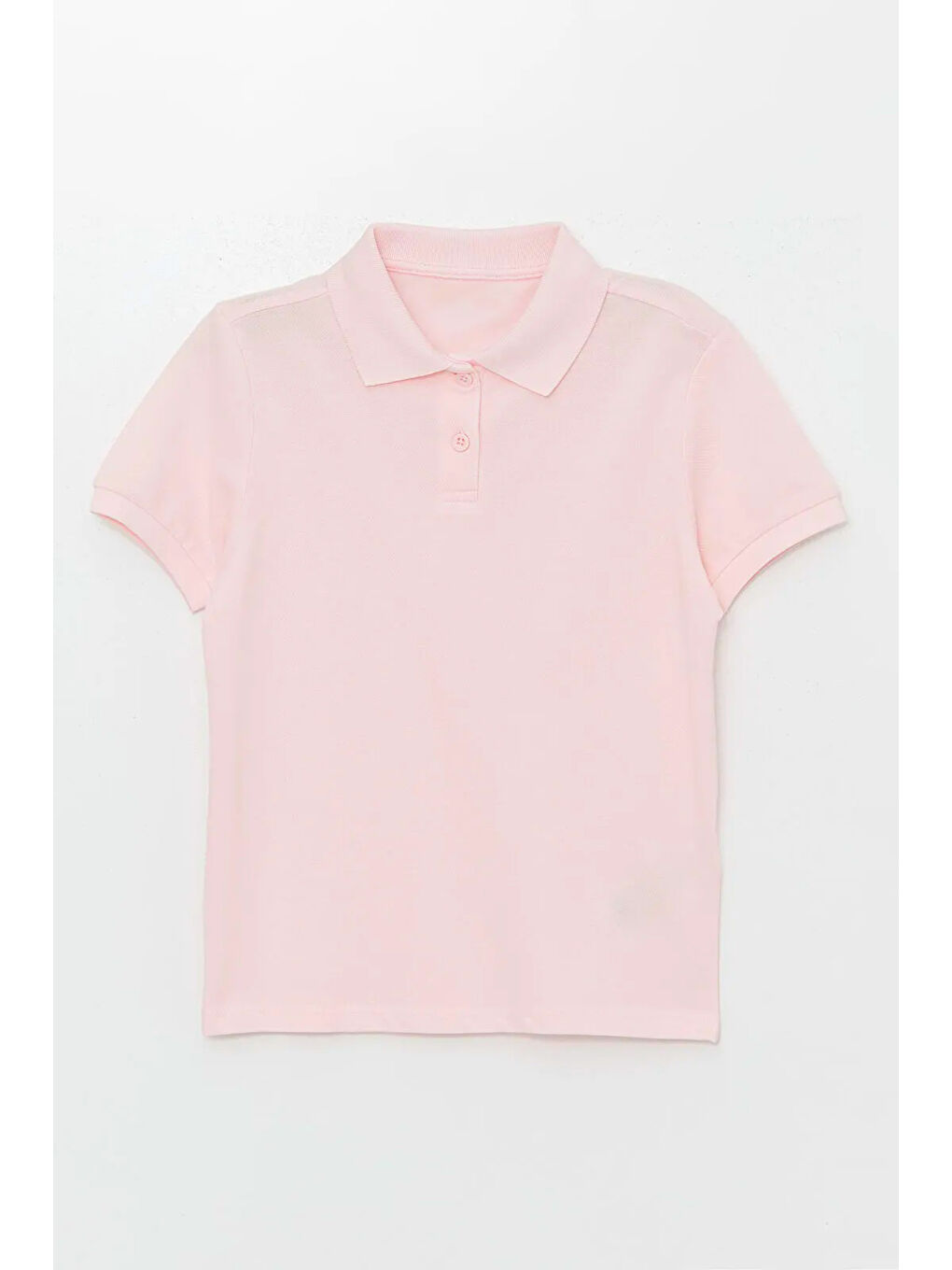 KİKO Pembe Polo Yaka Basic Kız Çocuk Kısa Kol Okul Tişört