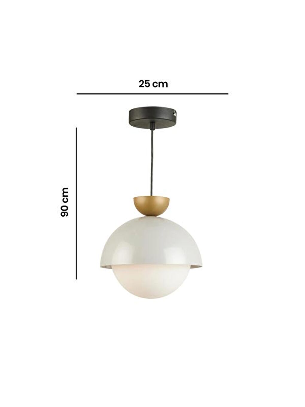 Colart Metal Sarkıt - Beyaz / Krem - 90 cm-4