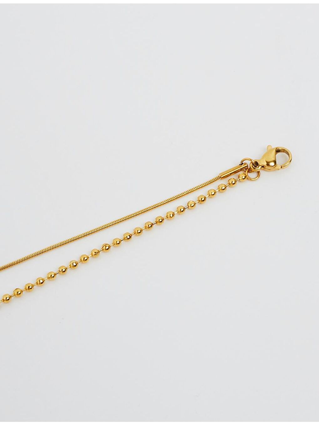 Sarı Altın Kalp Figürlü Ayarlanabilir Çok Zincirli Kolye-1