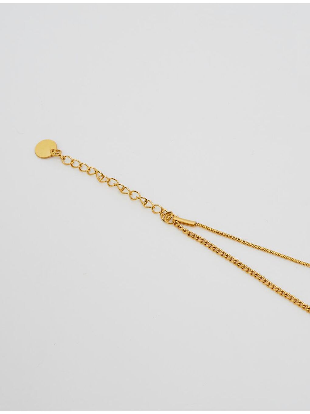 Sarı Altın Kalp Figürlü Ayarlanabilir Çok Zincirli Kolye-2