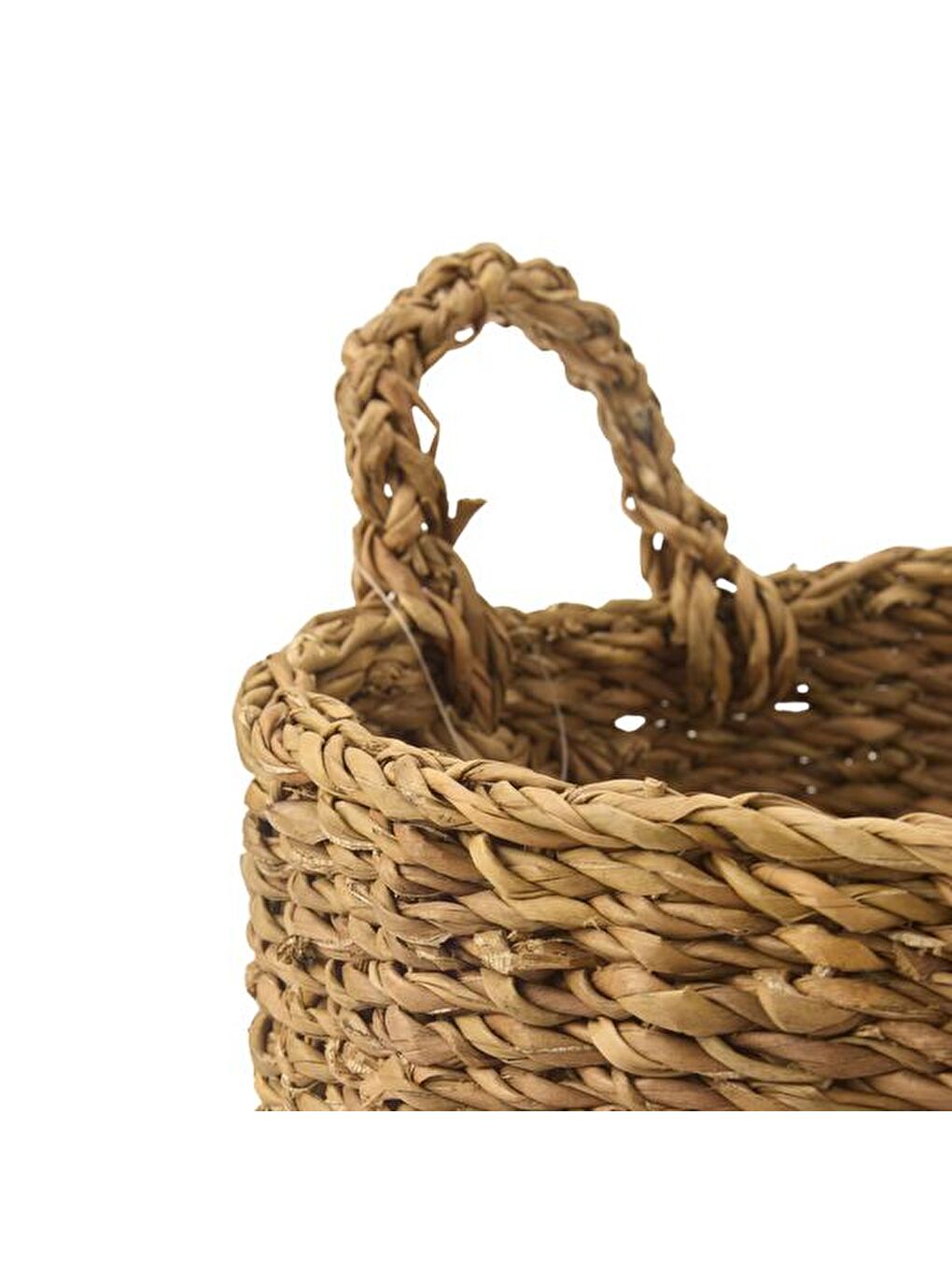Büyük Hasır Sepet - Bej - 30x30 cm-2