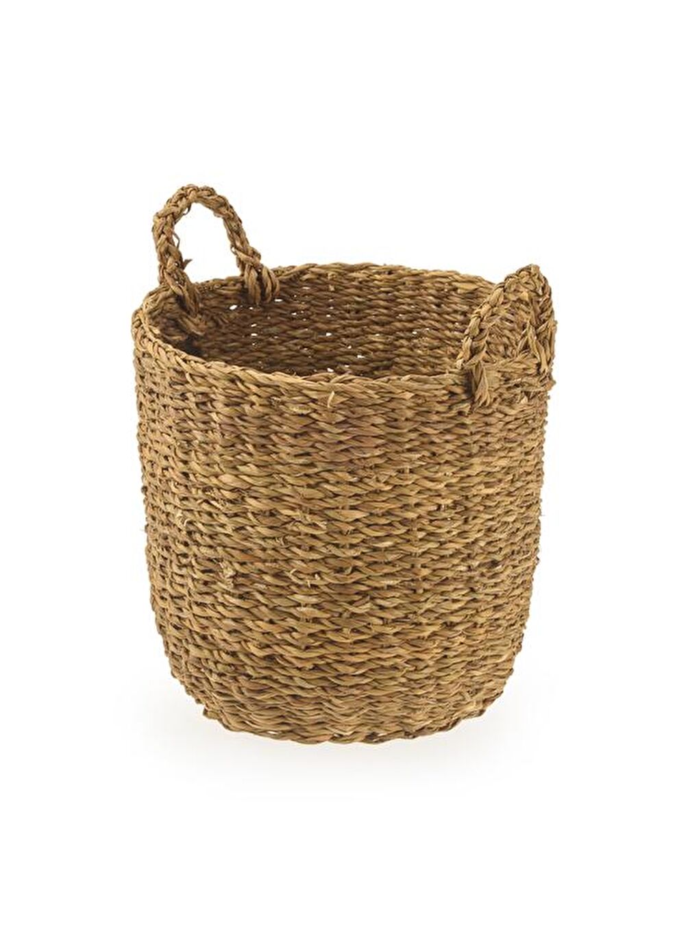 Büyük Hasır Sepet - Bej - 30x30 cm-3