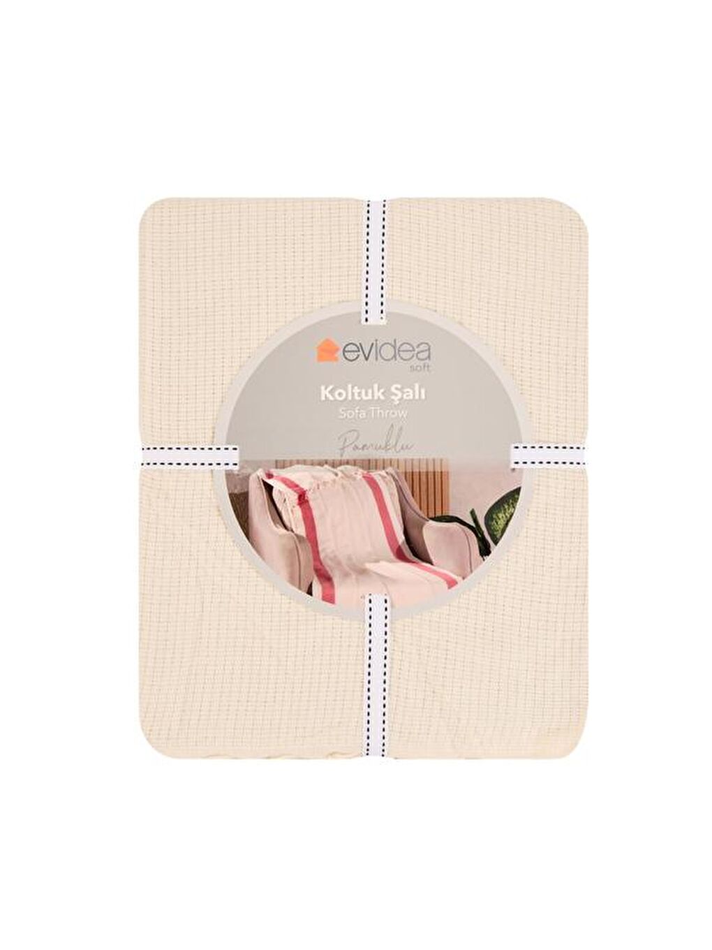 Soft Koltuk Şalı - Bej - 130x170 cm-2