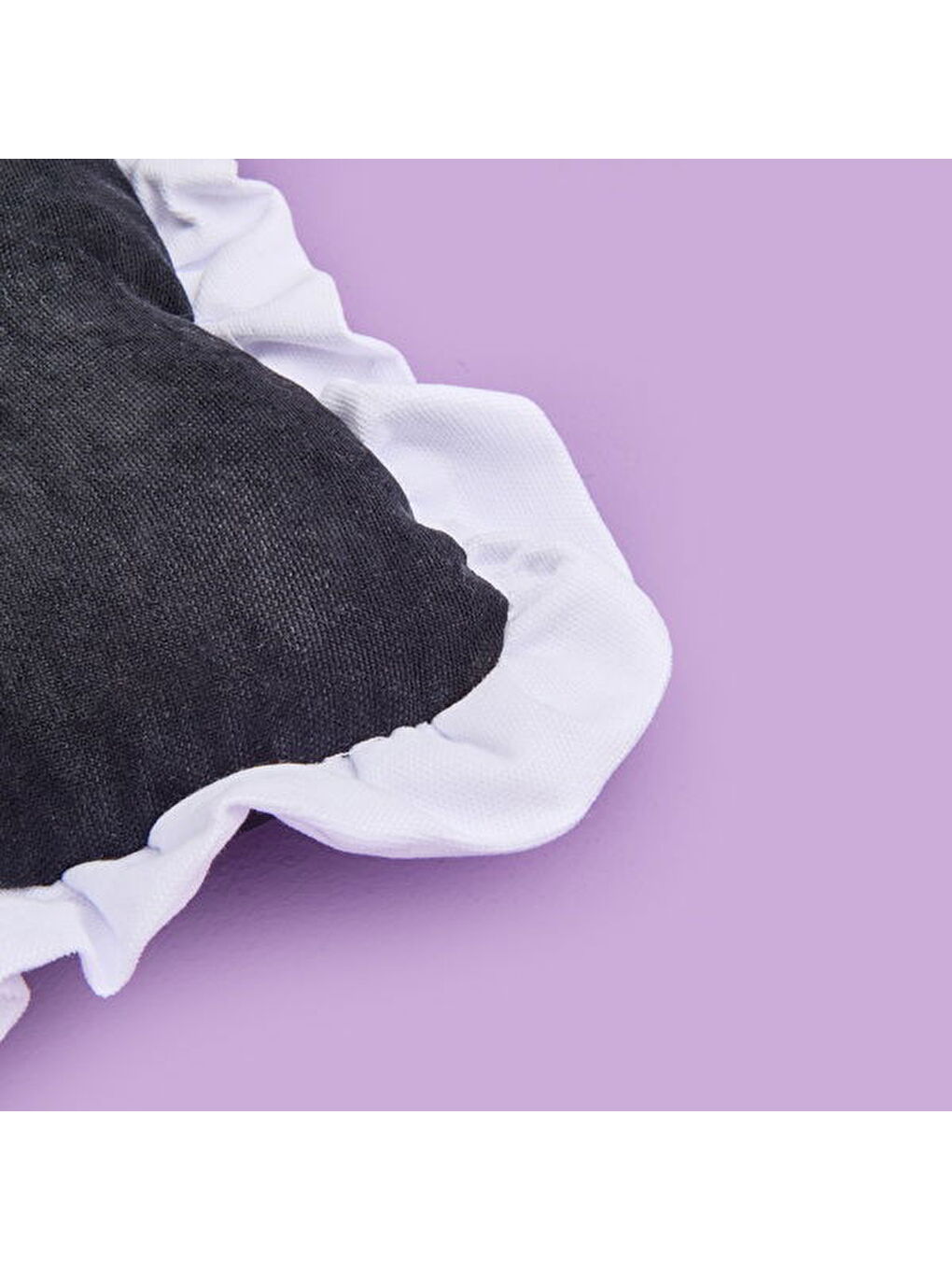 Soft Nora Sandalye Minderi - Siyah / Beyaz - 40x40 cm-1