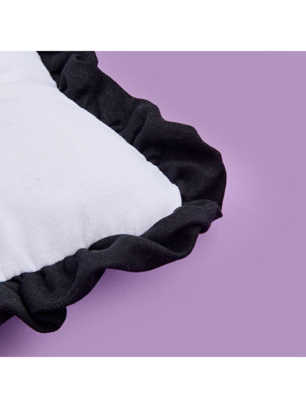 Soft Nora Sandalye Minderi - Beyaz / Siyah - 40x40 cm-1