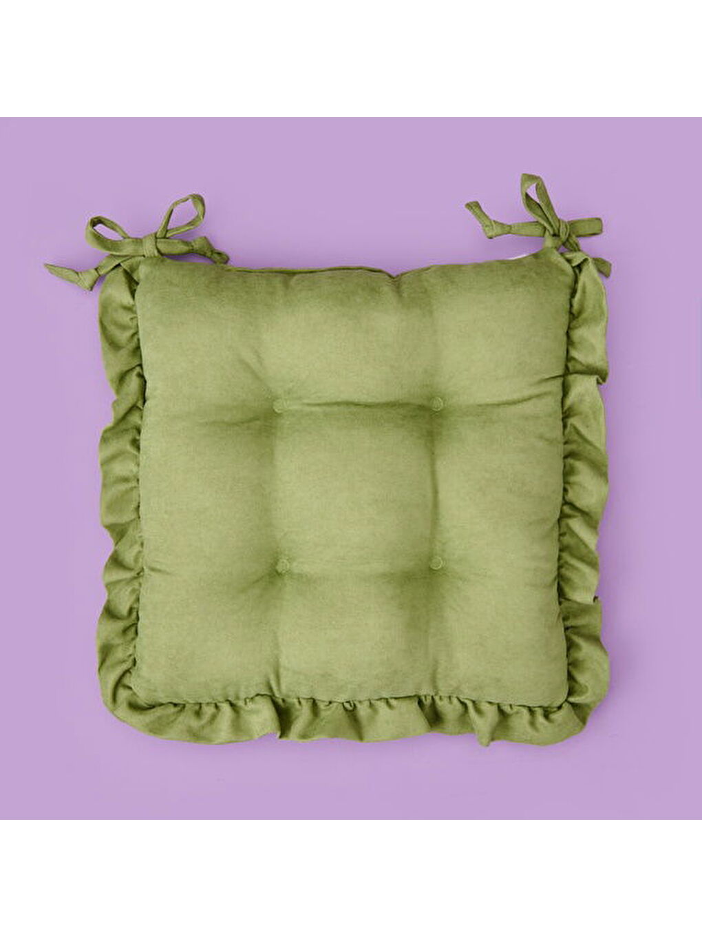 Soft Nora Sandalye Minderi - Yeşil - 40x40 cm