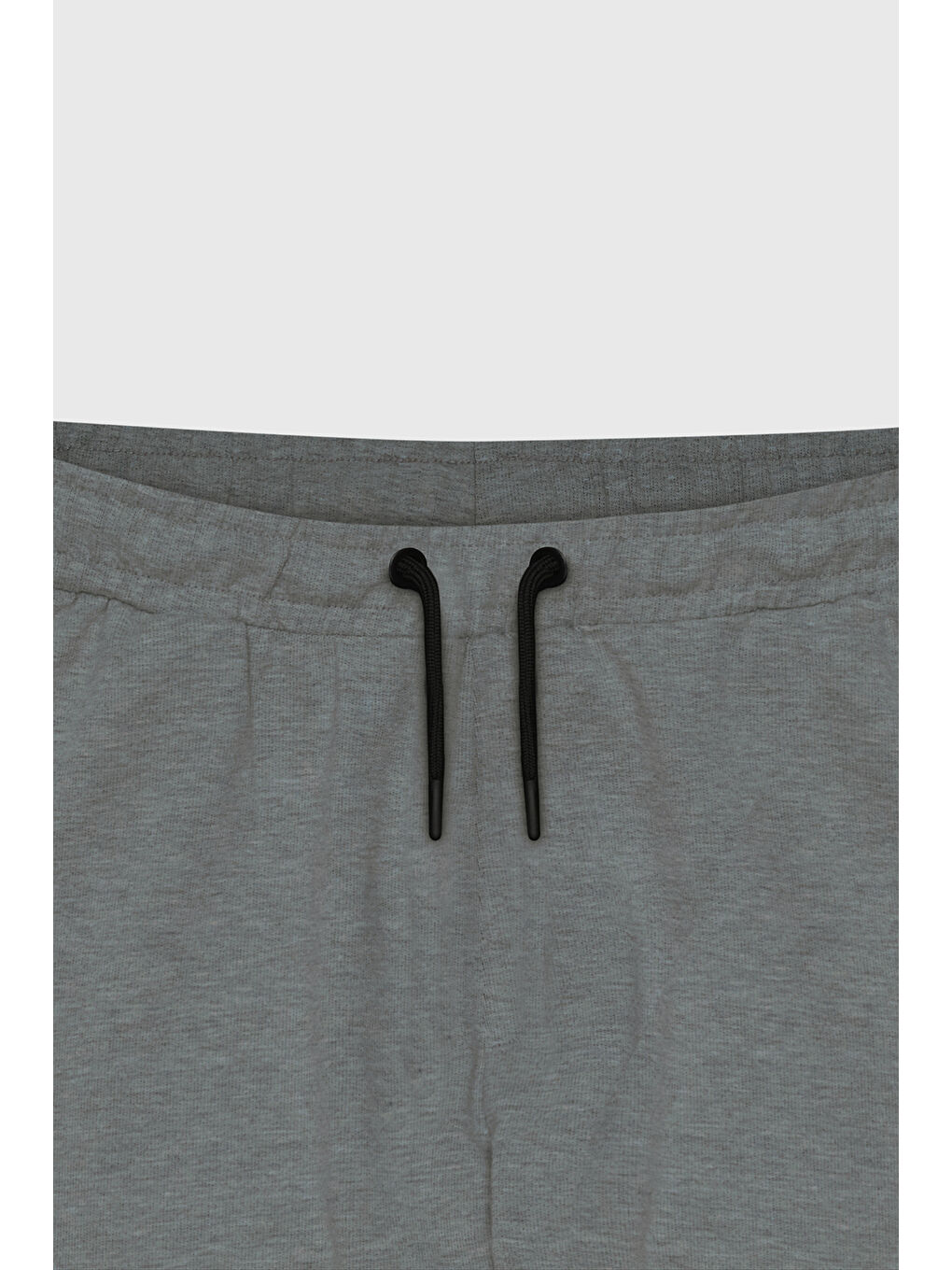 Erkek Gri Melanj Standart Fit Beli ve Paçası Lastikli Rahat Spor Jogger Eşofman Altı-7