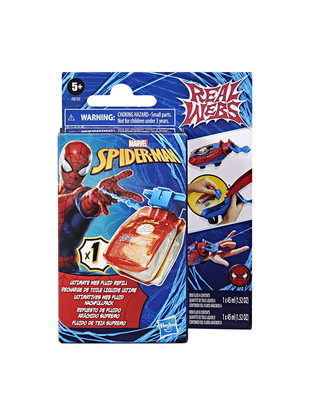 Spiderman Renksiz Spider-Man Ağ Ve Su Fırlatıcı Yedek Paket F8735