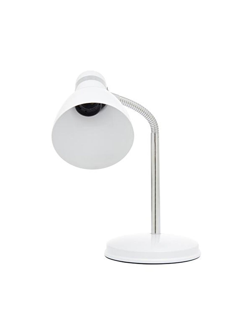 Modern Krom Spiralli Masa Lambası - Beyaz-2