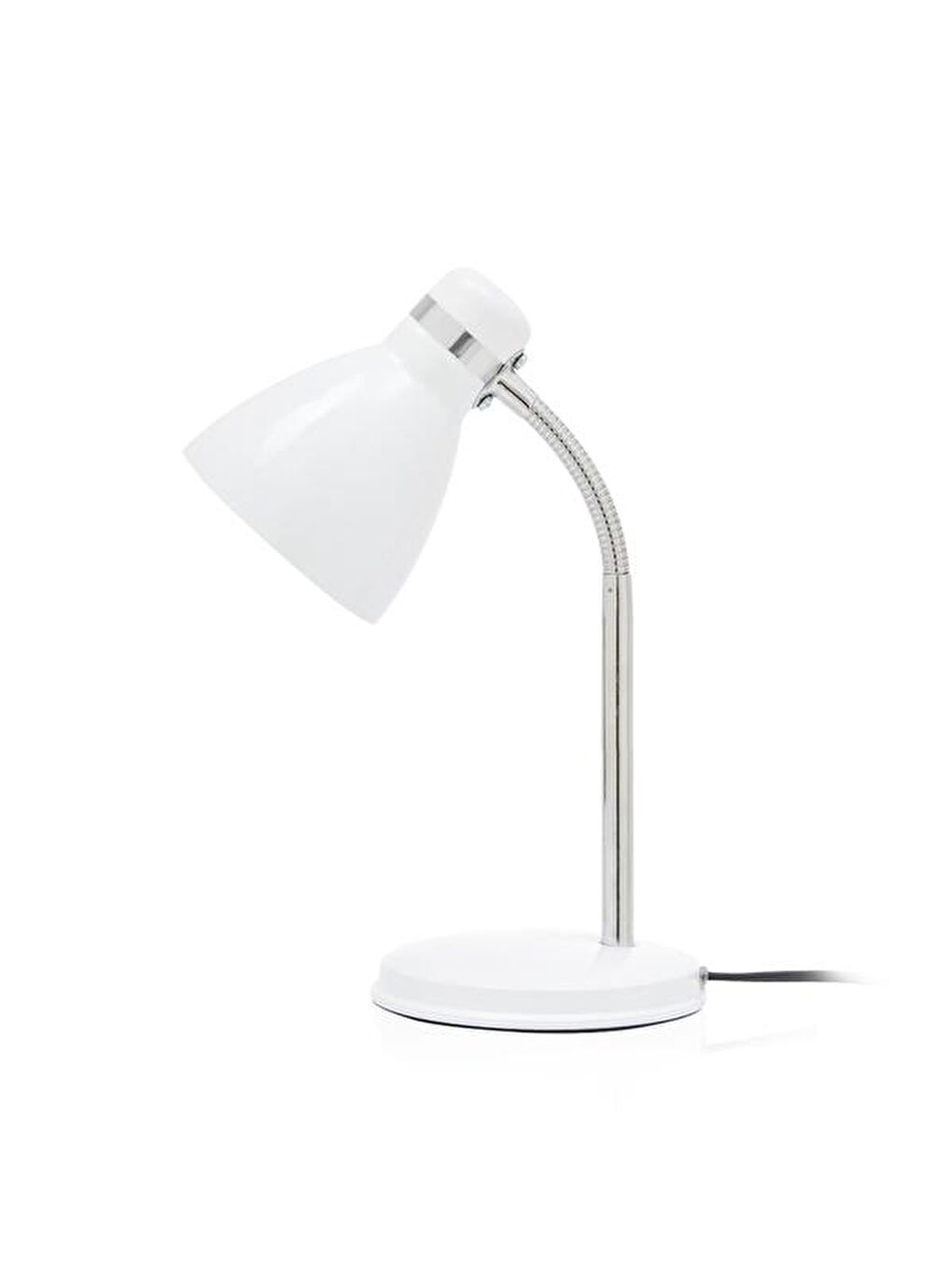 Modern Krom Spiralli Masa Lambası - Beyaz-3