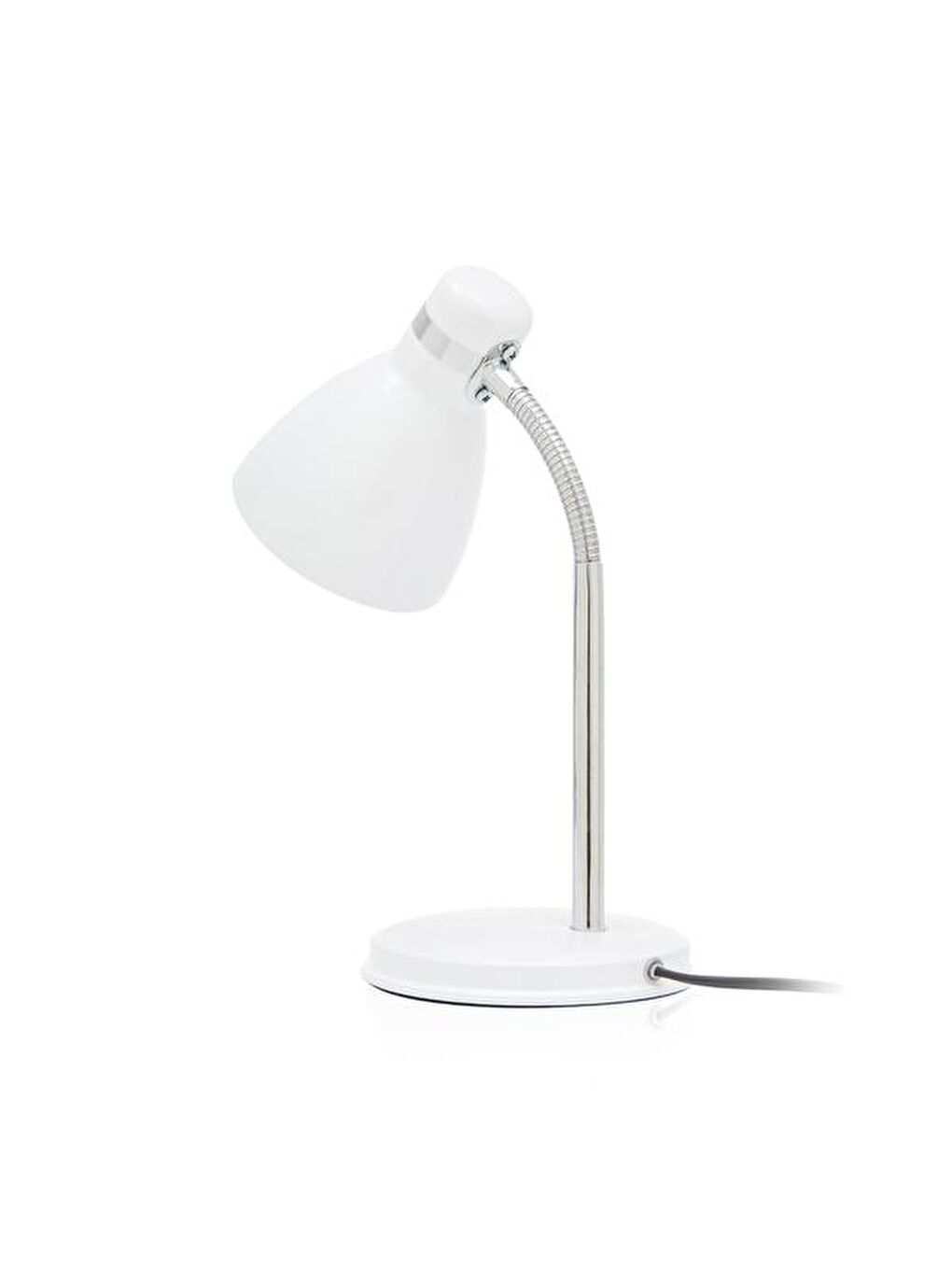 Modern Krom Spiralli Masa Lambası - Beyaz-4