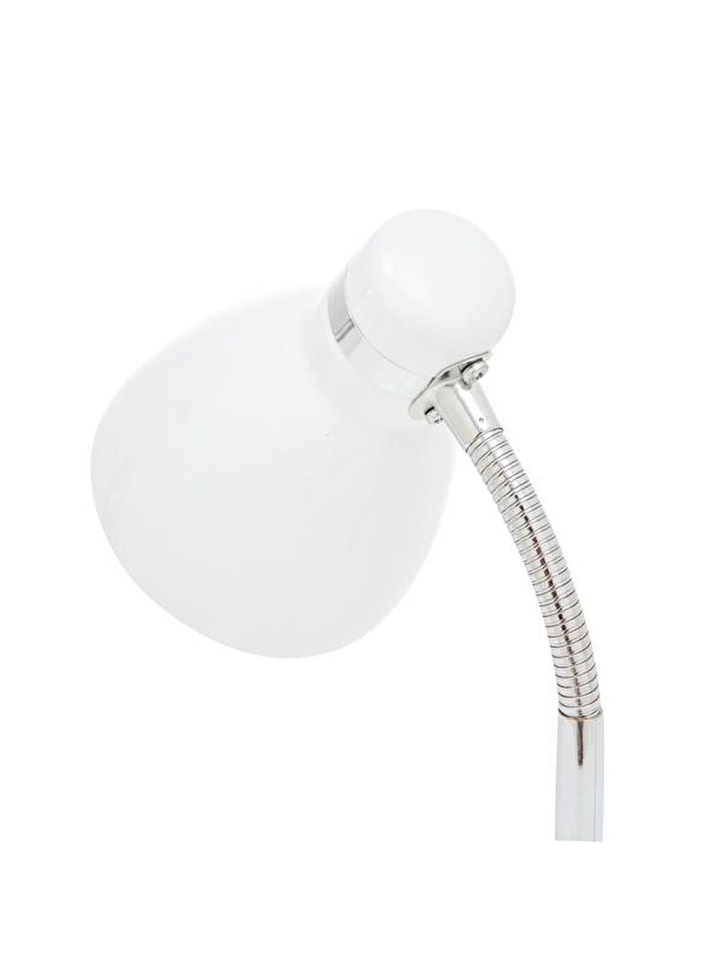 Modern Krom Spiralli Masa Lambası - Beyaz-5