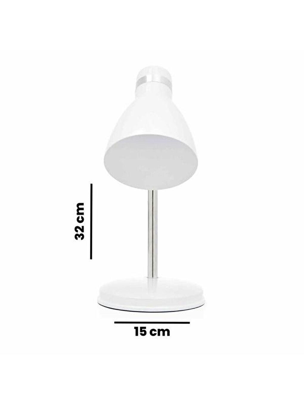 Modern Krom Spiralli Masa Lambası - Beyaz-8