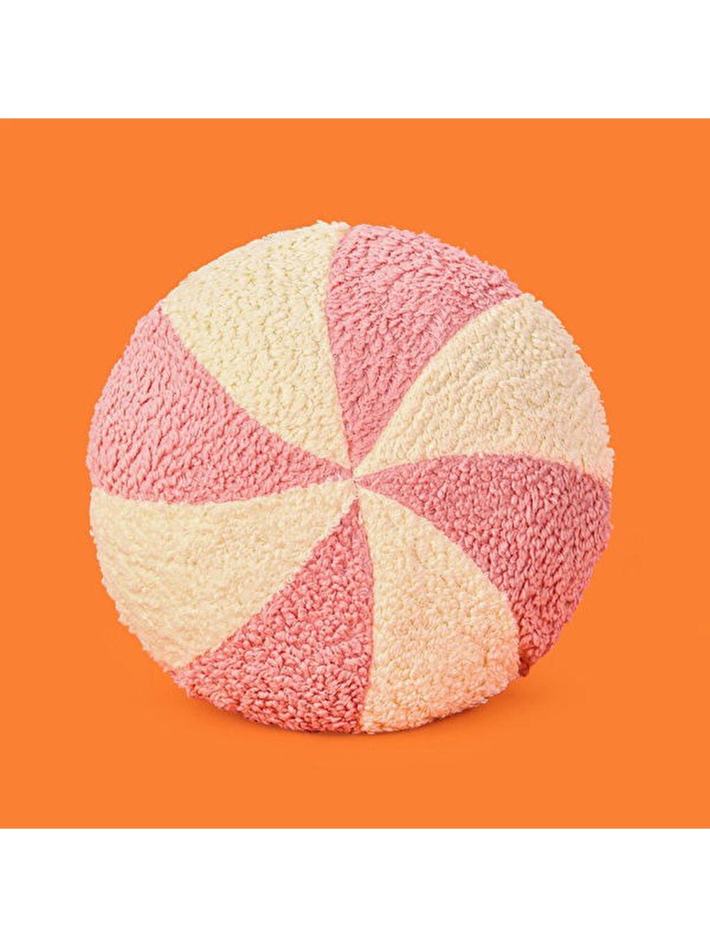 Soft Şeker Figürlü Yastık - Beyaz / Pembe - 35x35 cm-3