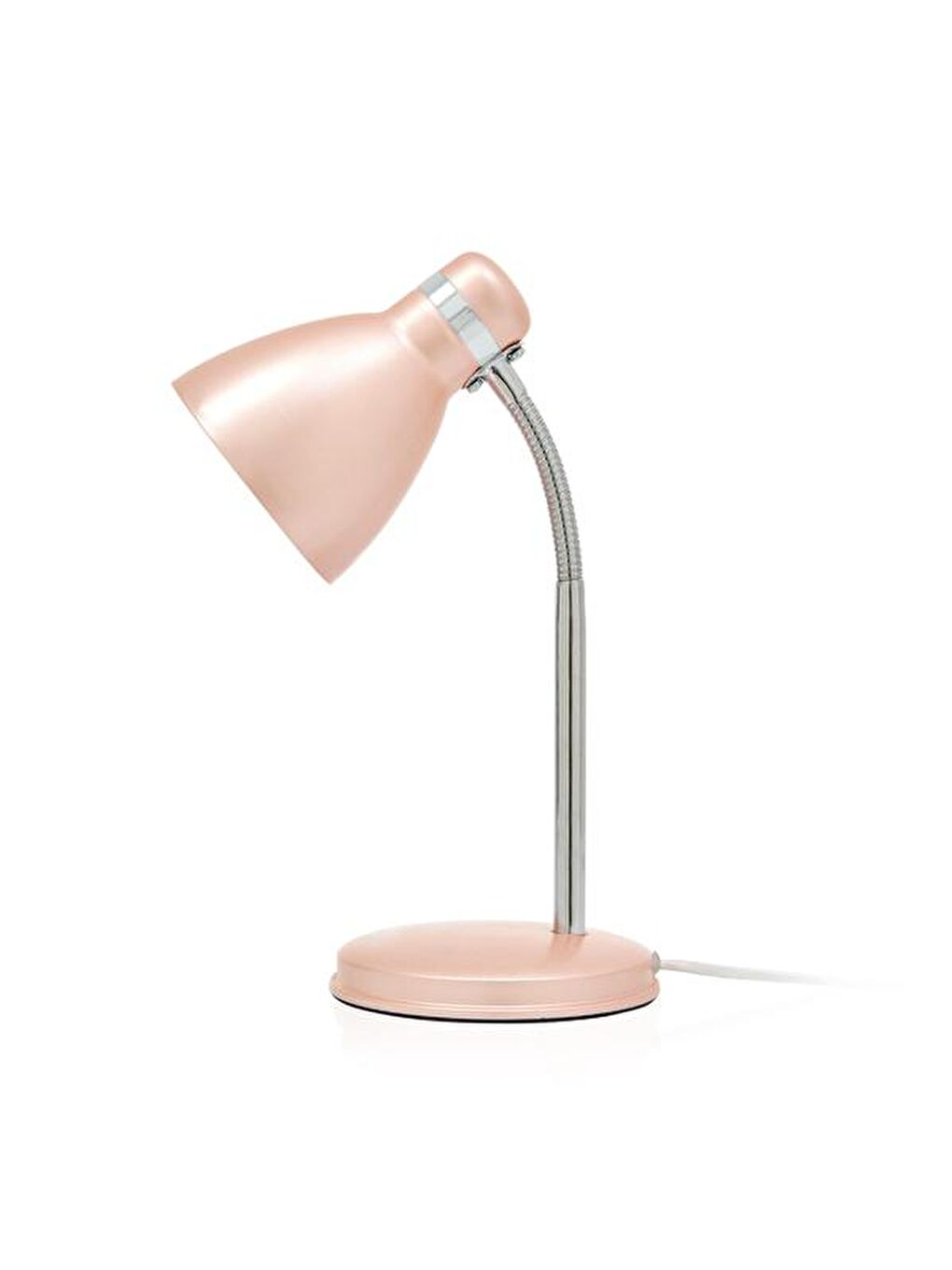 Modern Krom Spiralli Masa Lambası - Pembe-2