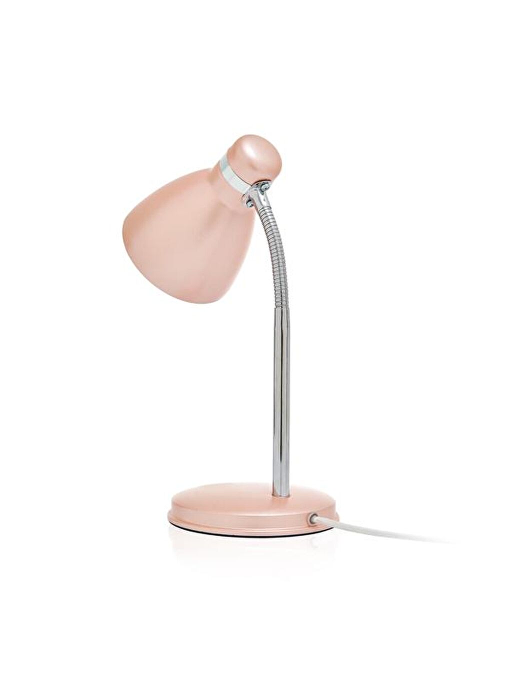 Modern Krom Spiralli Masa Lambası - Pembe-3