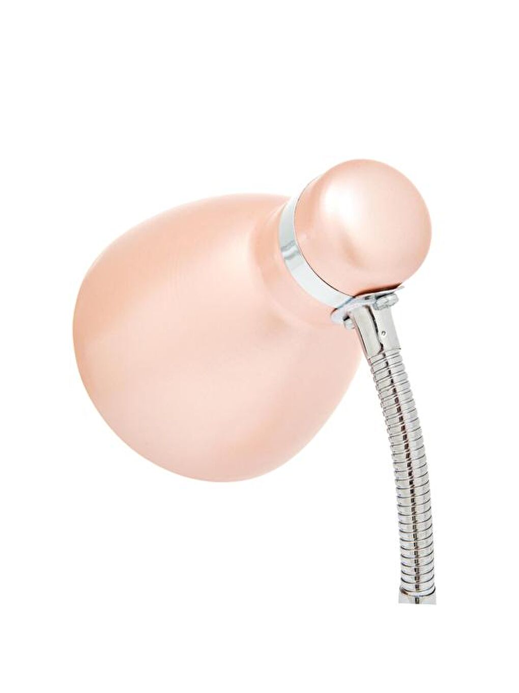 Modern Krom Spiralli Masa Lambası - Pembe-4