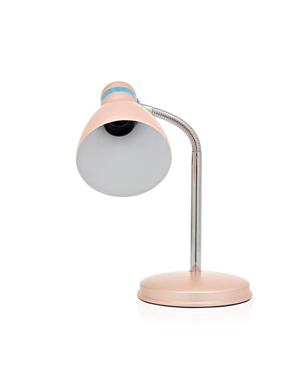 Modern Krom Spiralli Masa Lambası - Pembe-6