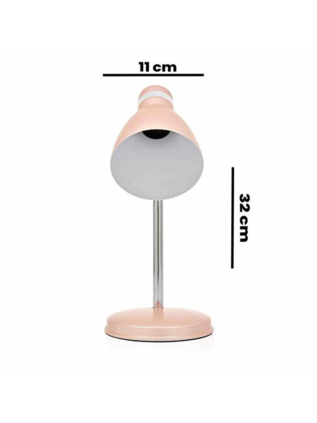 Modern Krom Spiralli Masa Lambası - Pembe-8