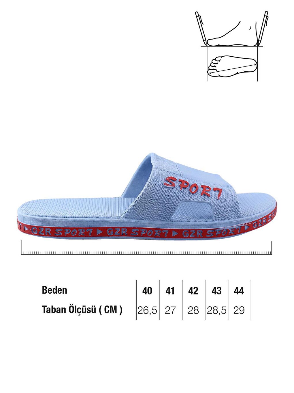 Mavi Yazlık Kaydırmaz Taban Erkek Terlik-1