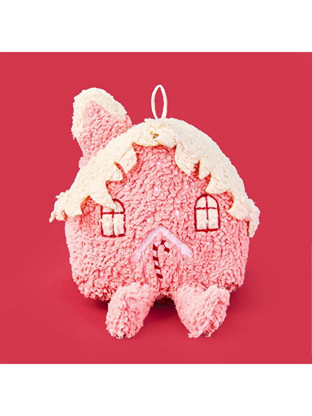 Soft Sevimli Ev Figürlü Yastık - Pembe - 19x22 cm-2