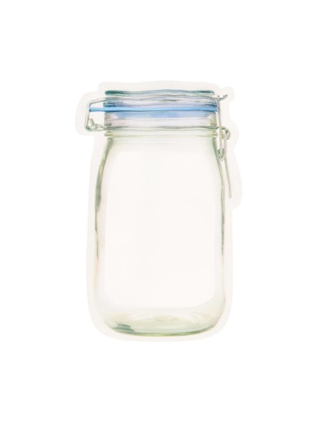 Renksiz Kavanoz Şekilli Saklama Poşeti - Şeffaf / Renkli-2