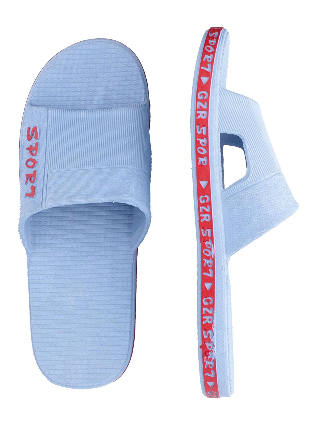 Mavi Yazlık Kaydırmaz Taban Erkek Terlik-6