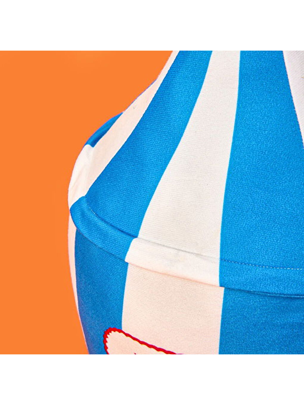 Soft Lovebox Figürlü Yastık - Beyaz / Mavi - 20x37 cm-2