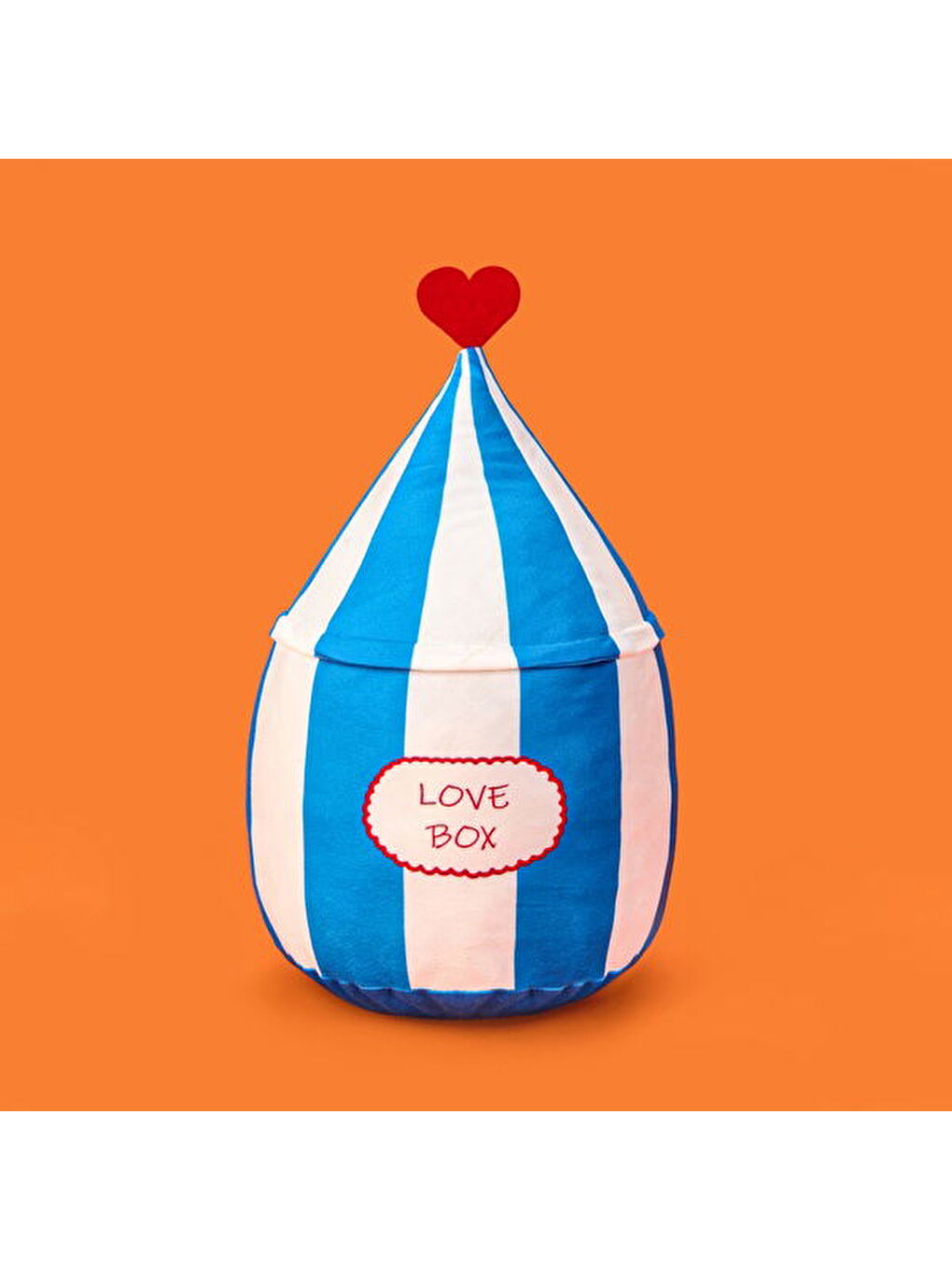 Soft Lovebox Figürlü Yastık - Beyaz / Mavi - 20x37 cm-4