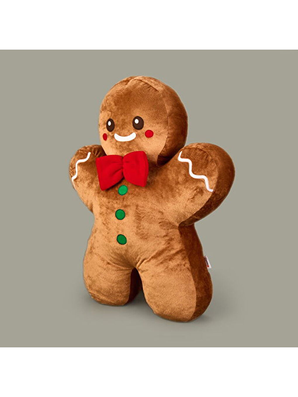 Soft Kurabiye Adam Figürlü Yastık - Kahverengi - 60 cm-1